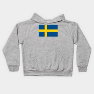 Swedish Flag in its Official Colors Kids Hoodie